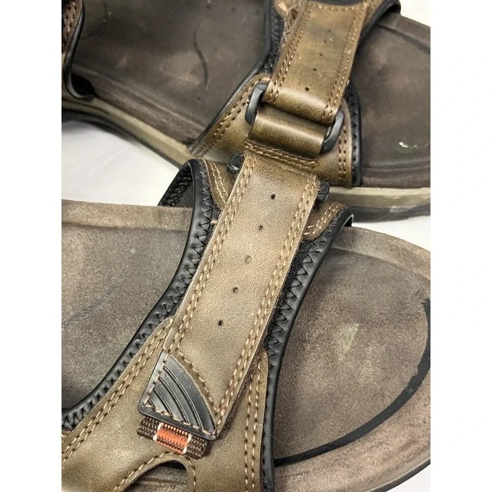 Earth Spirit Sandals Mens 13 Brown‎ Sport Outdoor Adjustable Straps Grunge